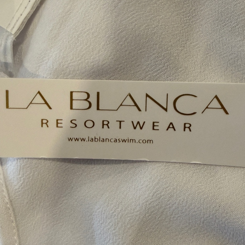 La Blanca White Sleeveless Maxi White Dress, Size XL - Picture 8 of 11